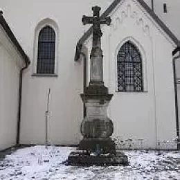 Baroque stone cross